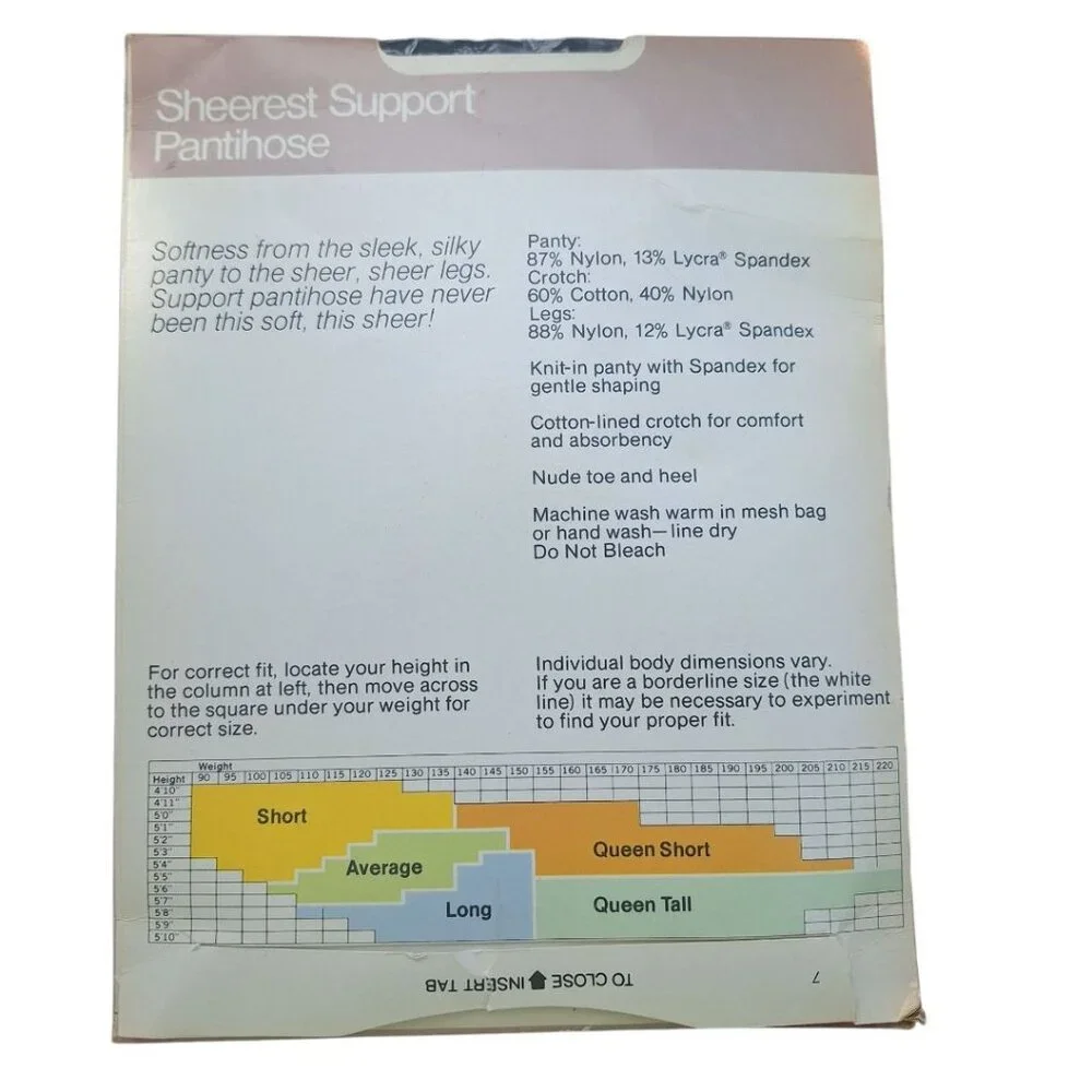 JCPenney Sheerest Support‎ Pantihose Bone 81 Sandalfoot Average Nylon Spandex